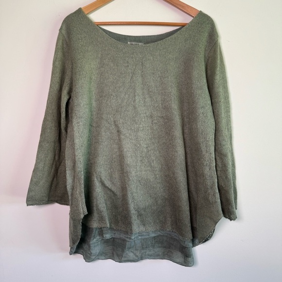 Nina Kendosa pullover layered mohair sweater size medium - Picture 1 of 7